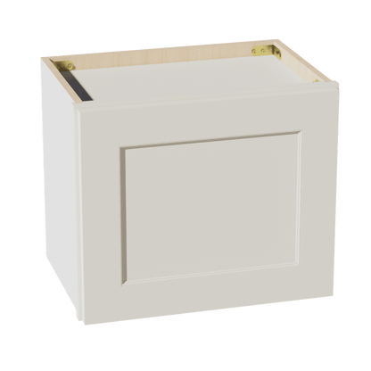 TW - W1815: Creamy White Shaker 18"W x 15"H 1 Door Standard Wall Bridge Cabinet - NextCabinets