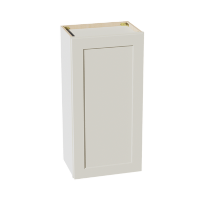 TW - W1836: Creamy White Shaker 18"W x 36"H 1 Door & 2 Shelves Standard Wall Cabinet - NextCabinets