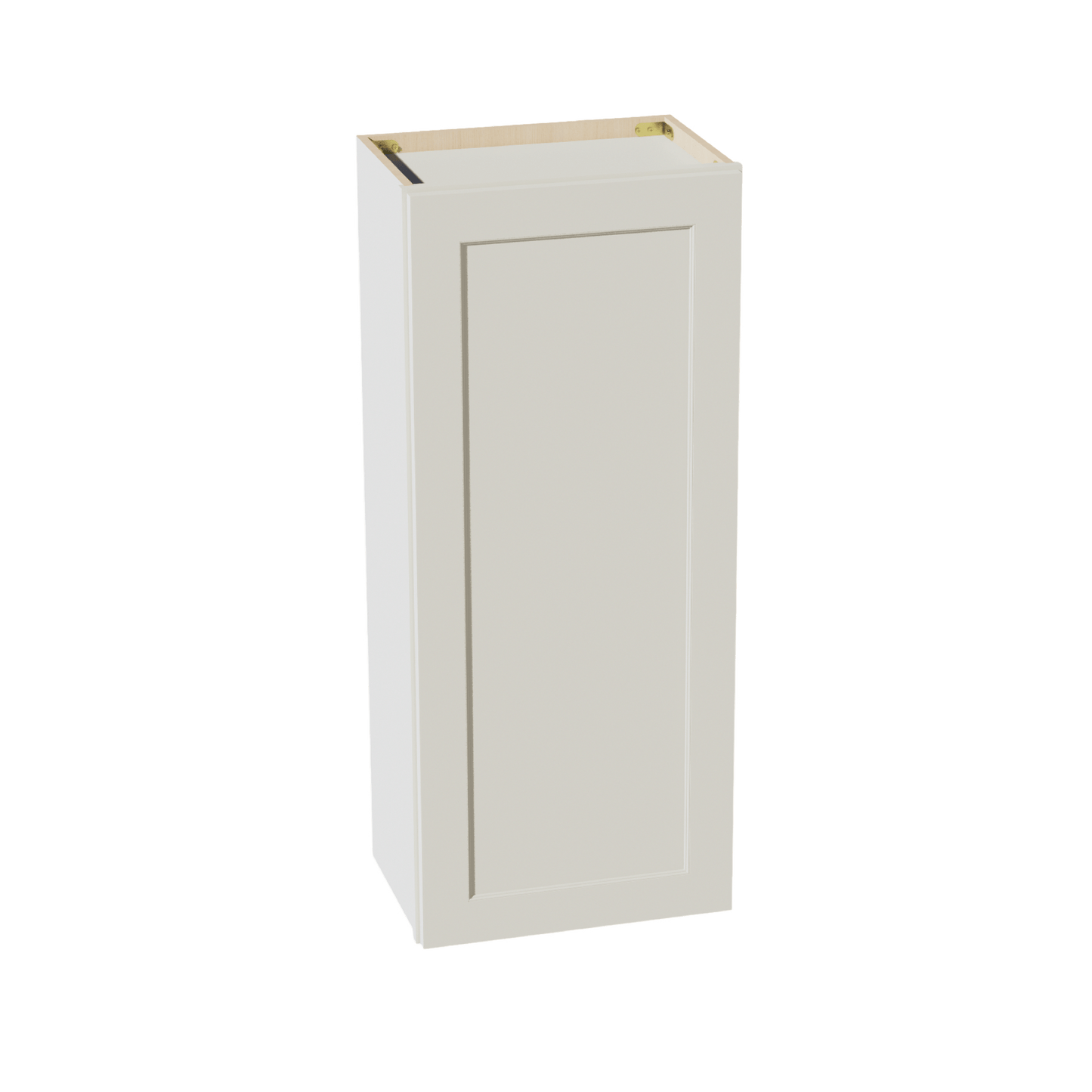 TW - W1842: Creamy White Shaker 18"W x 42"H 1 Door & 3 Shelves Standard Wall Cabinet - NextCabinets