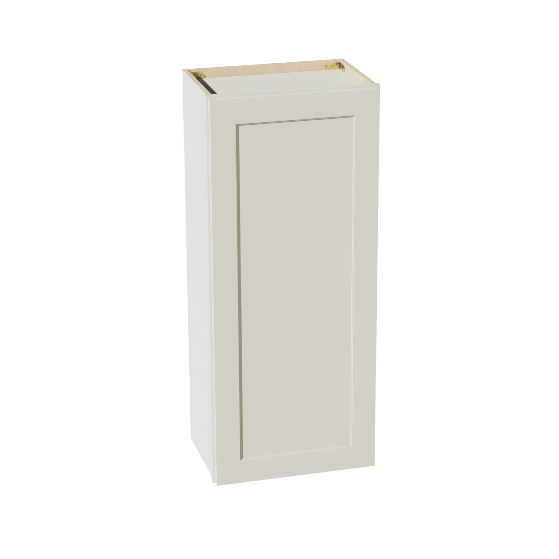TW - W1842: Creamy White Shaker 18"W x 42"H 1 Door & 3 Shelves Standard Wall Cabinet - NextCabinets