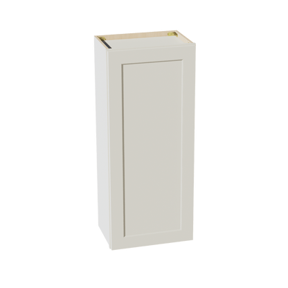 TW - W1842: Creamy White Shaker 18"W x 42"H 1 Door & 3 Shelves Standard Wall Cabinet - NextCabinets