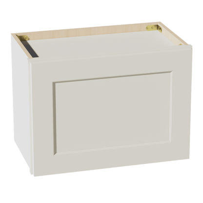 TW - W2115: Creamy White Shaker 21"W x 15"H 1 Door Standard Wall Bridge Cabinet - NextCabinets