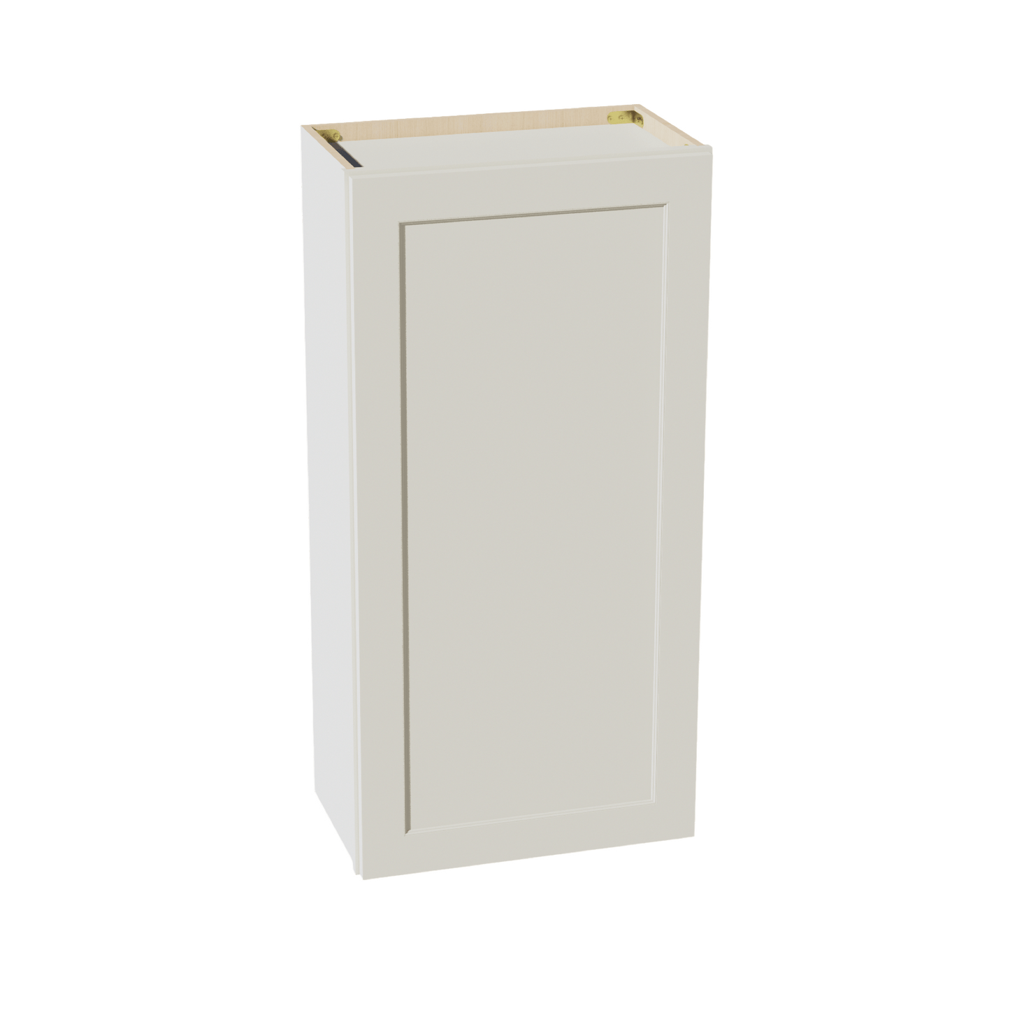 TW - W2142: Creamy White Shaker 21"W x 42"H 1 Door & 3 Shelves Standard Wall Cabinet - NextCabinets