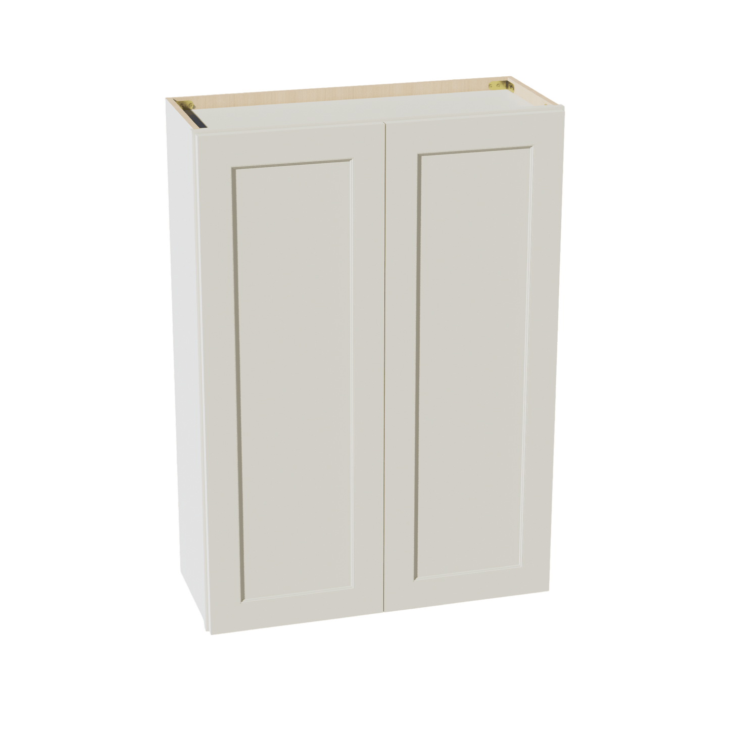 TW - W3042: Creamy White Shaker 30"W x 42"H 2 Doors & 3 Shelves Standard Wall Cabinet - NextCabinets