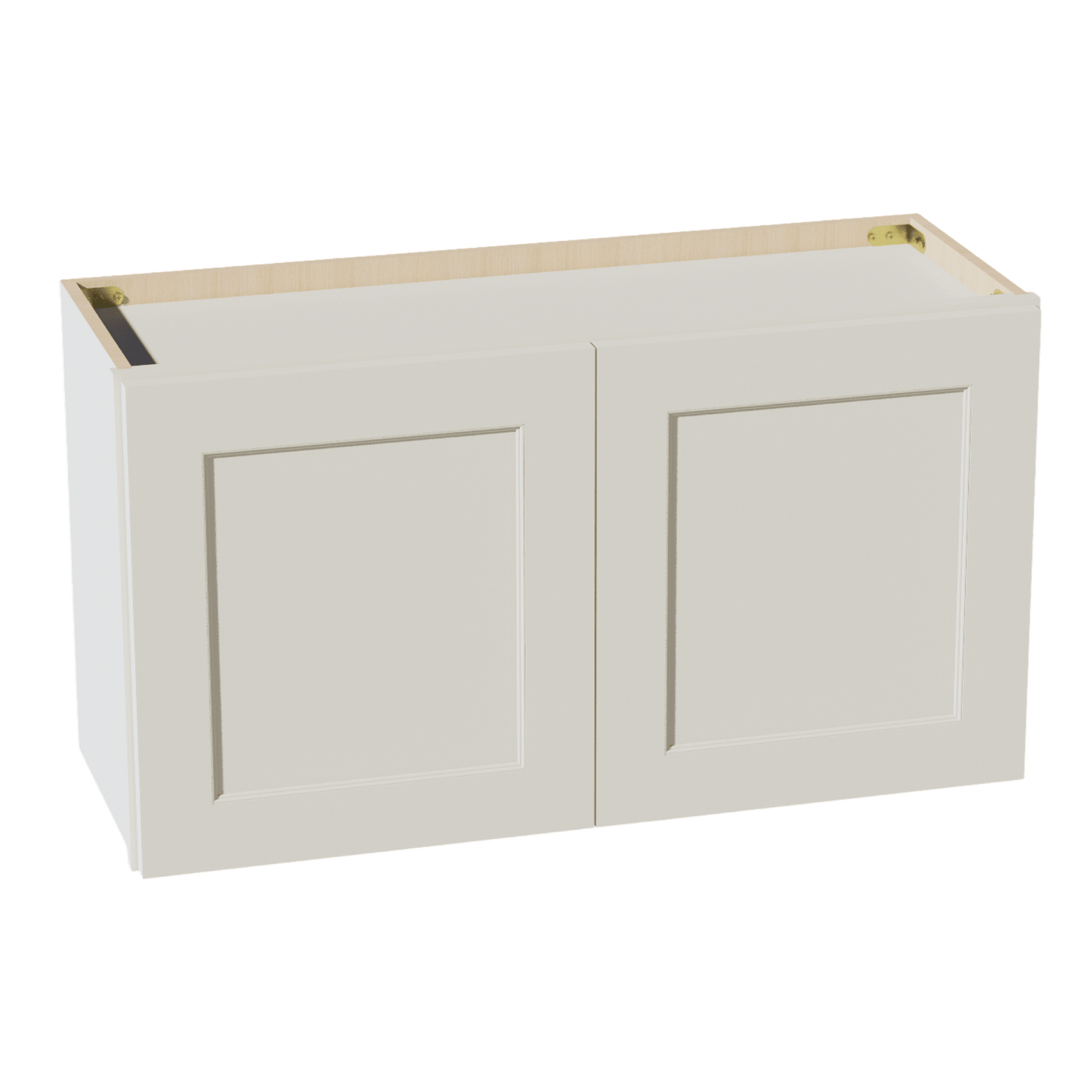 TW - W3318: Creamy White Shaker 33"W x 18"H 2 Doors Standard Wall Bridge Cabinet - NextCabinets