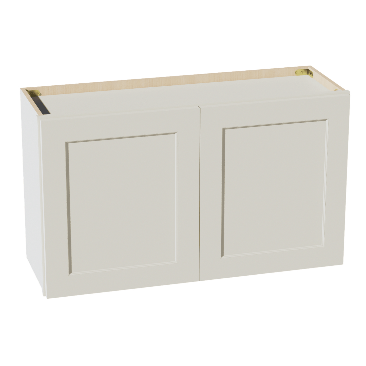 TW - W3621: Creamy White Shaker 36"W x 21"H 2 Doors Standard Wall Bridge Cabinet - NextCabinets