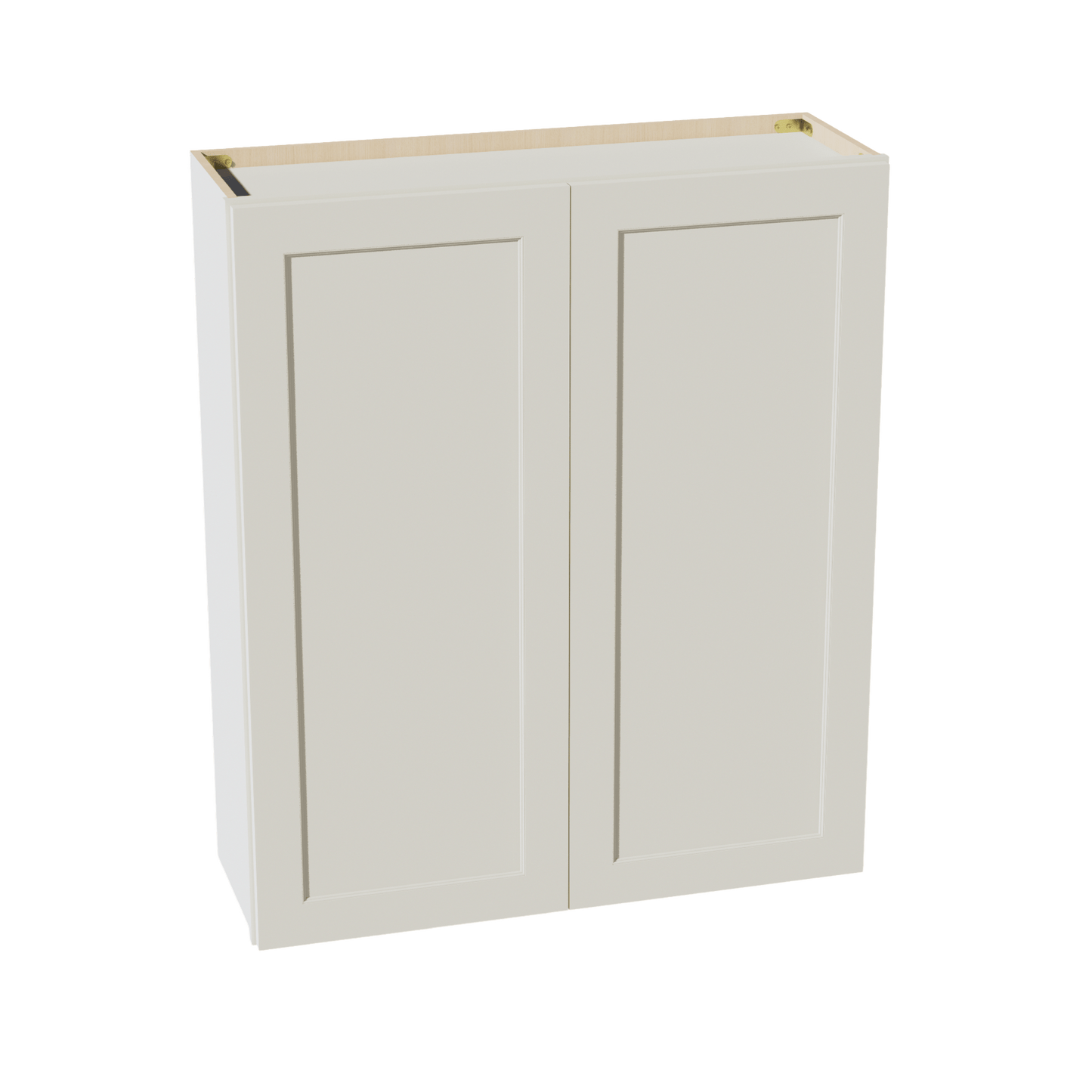 TW - W3642: Creamy White Shaker 36"W x 42"H 2 Doors & 3 Shelves Standard Wall Cabinet - NextCabinets
