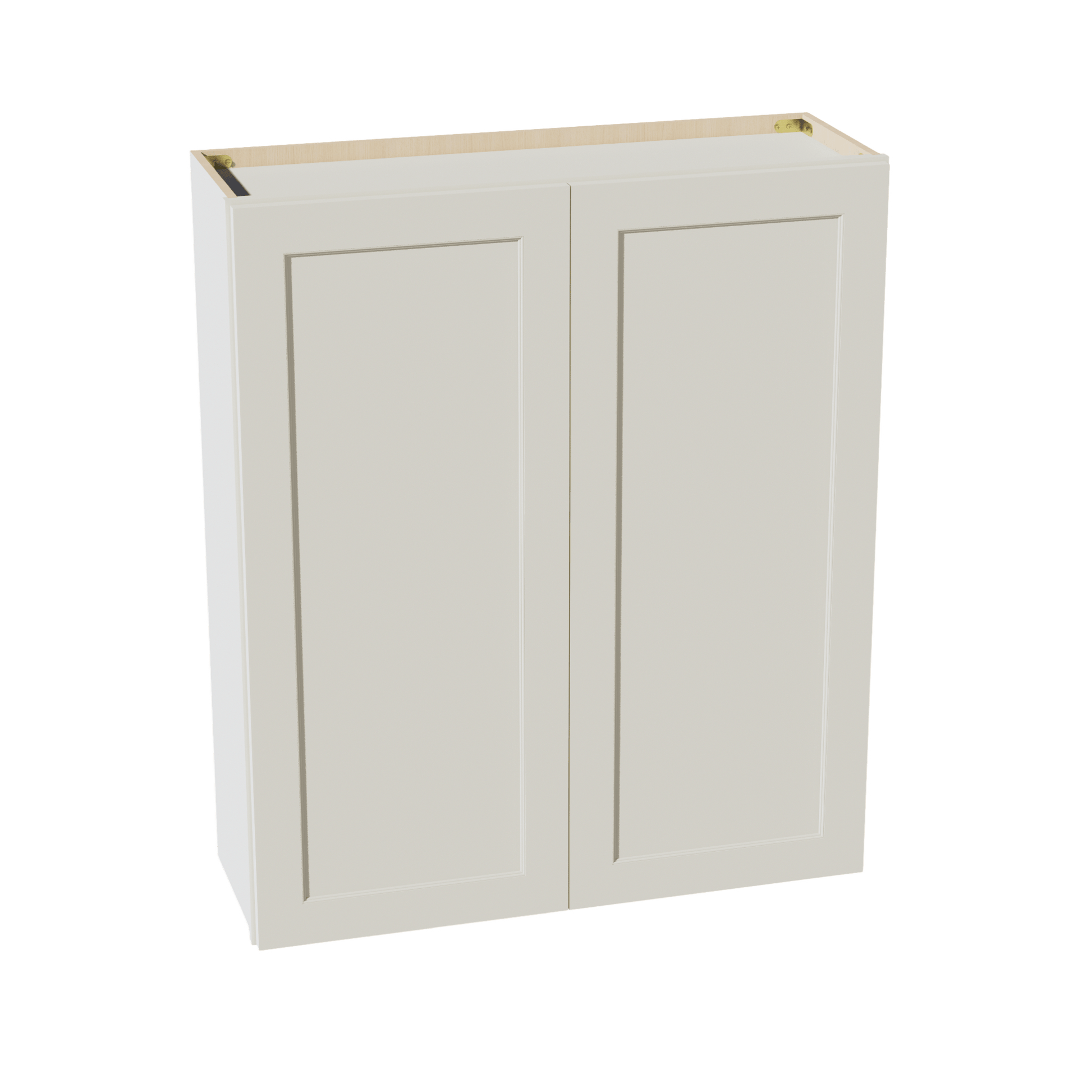 TW - W3642: Creamy White Shaker 36"W x 42"H 2 Doors & 3 Shelves Standard Wall Cabinet - NextCabinets