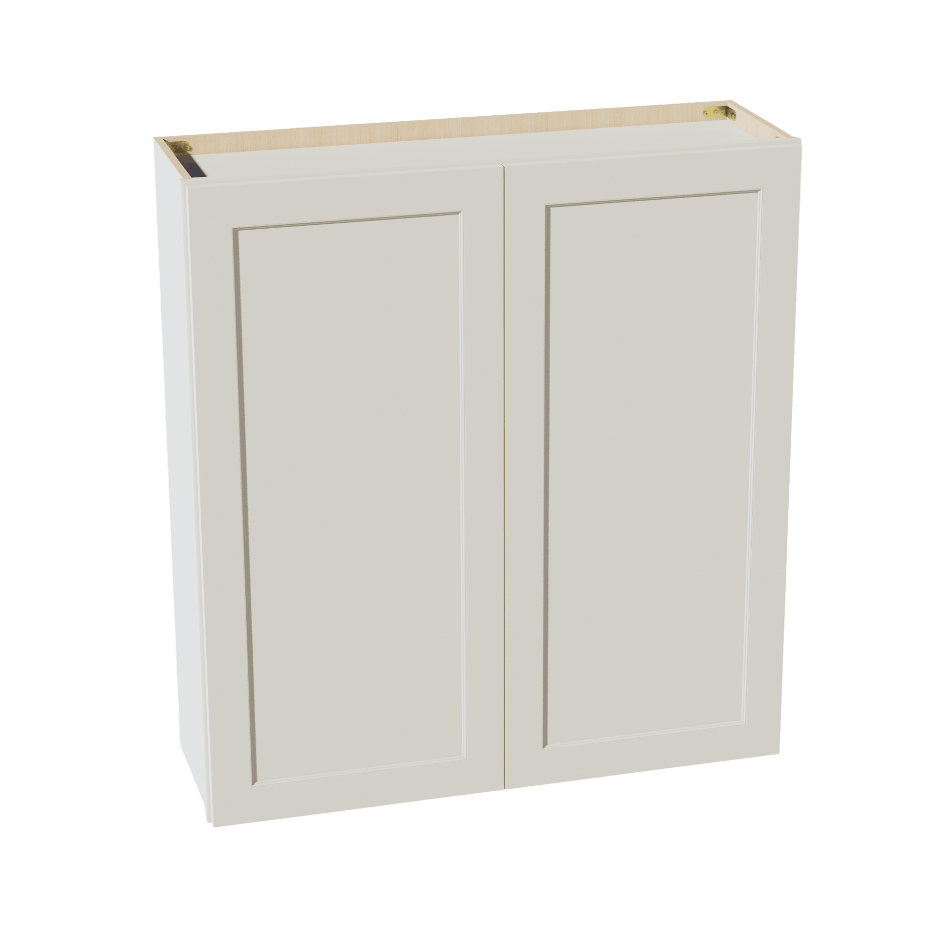 TW - W3942: Creamy White Shaker 39"W x 42"H 2 Doors & 3 Shelves Standard Wall Cabinet - NextCabinets