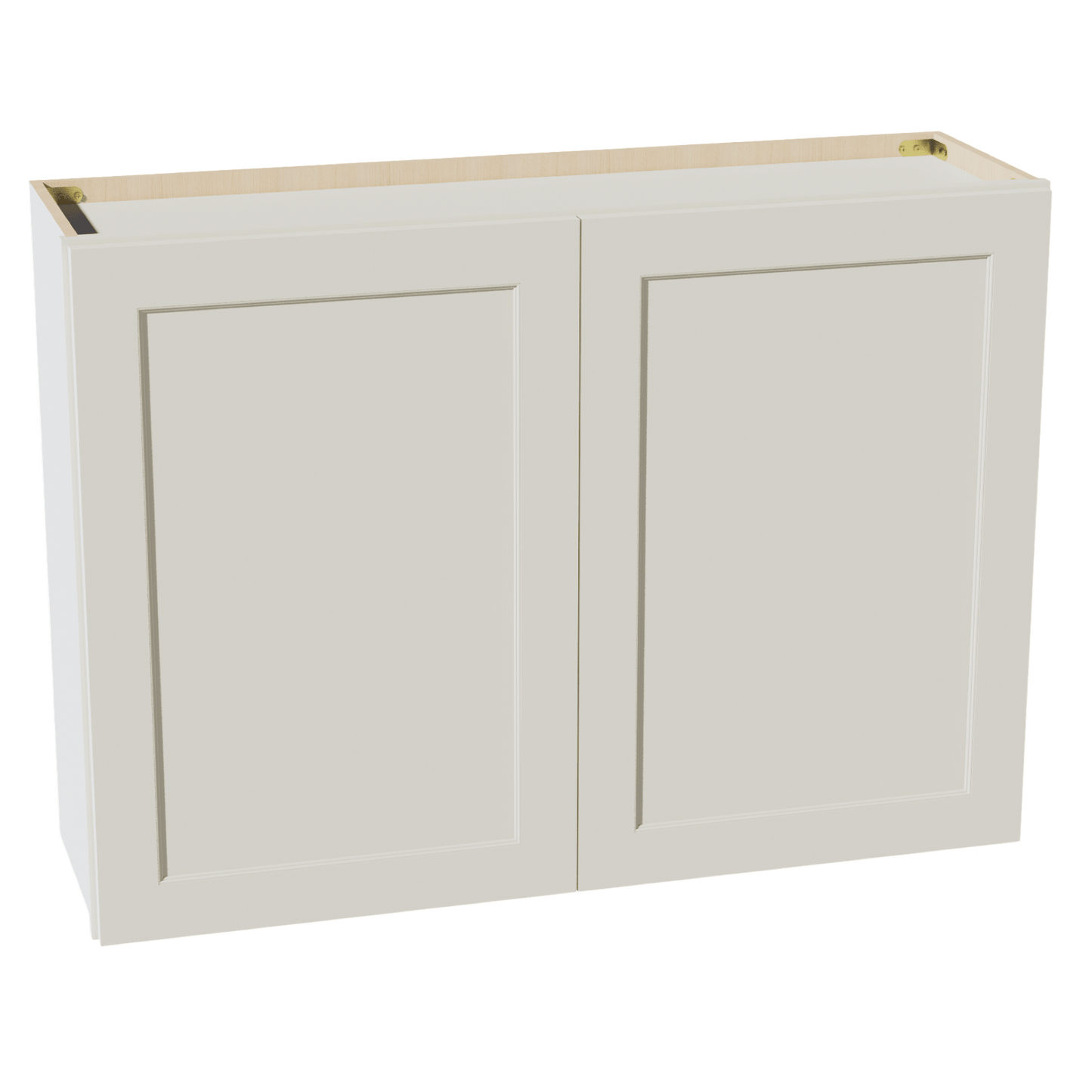 TW - W4230: Creamy White Shaker 42"W x 30"H 2 Doors & 2 Shelves Standard Wall Cabinet - NextCabinets