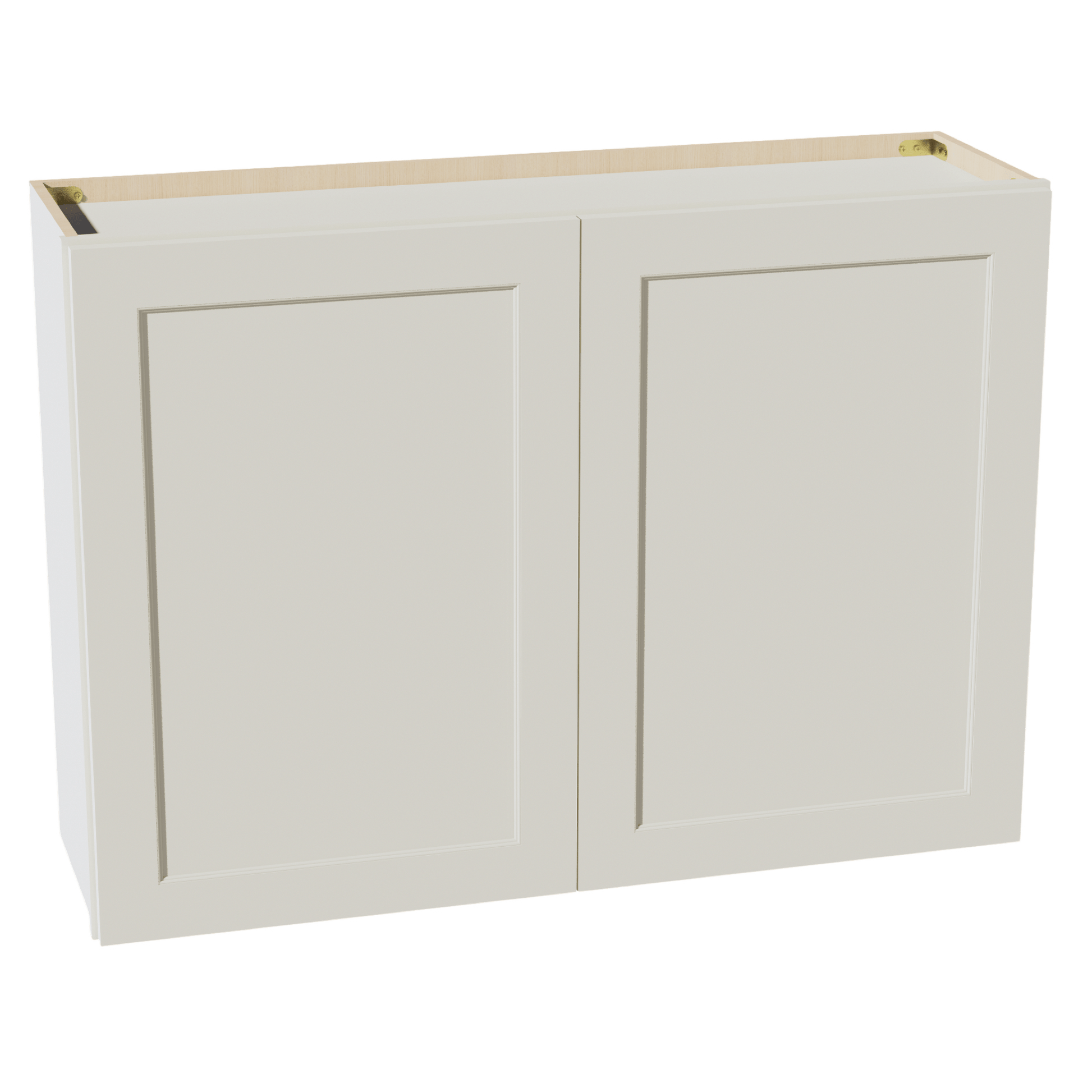 TW - W4230: Creamy White Shaker 42"W x 30"H 2 Doors & 2 Shelves Standard Wall Cabinet - NextCabinets