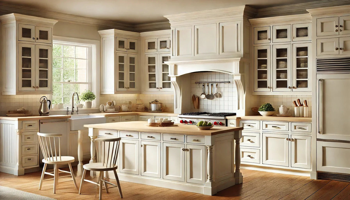 TW - W4242: Creamy White Shaker 42"W x 42"H 2 Doors & 3 Shelves Standard Wall Cabinet - NextCabinets