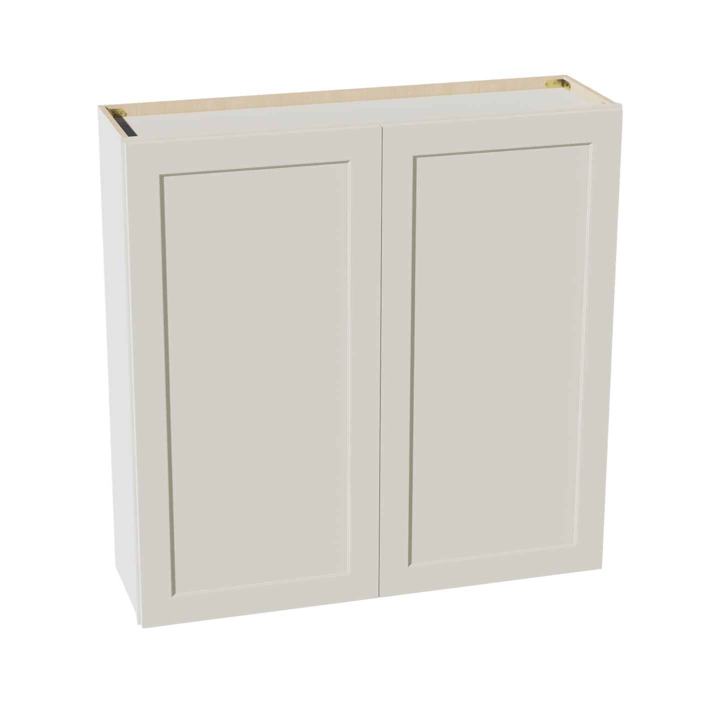 TW - W4242: Creamy White Shaker 42"W x 42"H 2 Doors & 3 Shelves Standard Wall Cabinet - NextCabinets