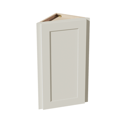 TW - WAE1230: Creamy White Shaker 12"W x 30"H x 12"D 1 Door & 2 Shelves Wall Angle End Cabinet - NextCabinets
