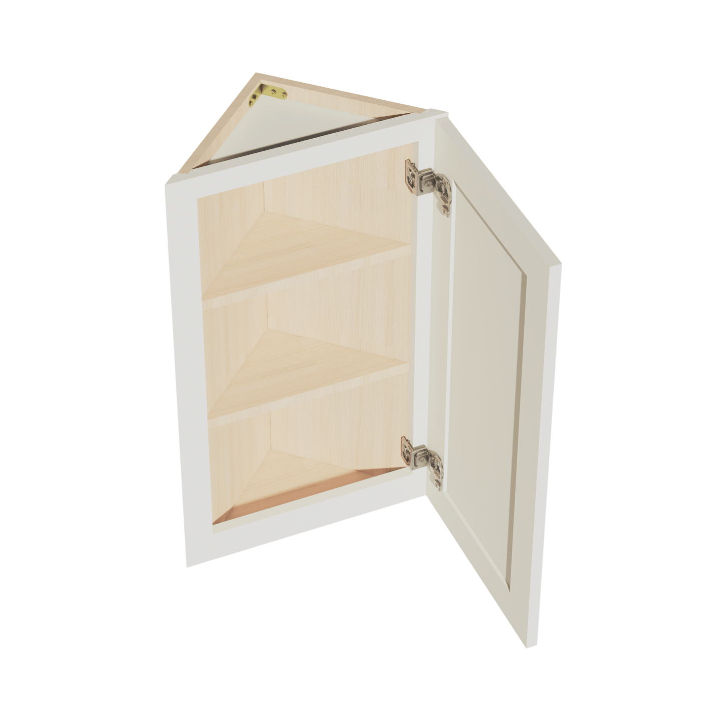 TW - WAE1230: Creamy White Shaker 12"W x 30"H x 12"D 1 Door & 2 Shelves Wall Angle End Cabinet - NextCabinets