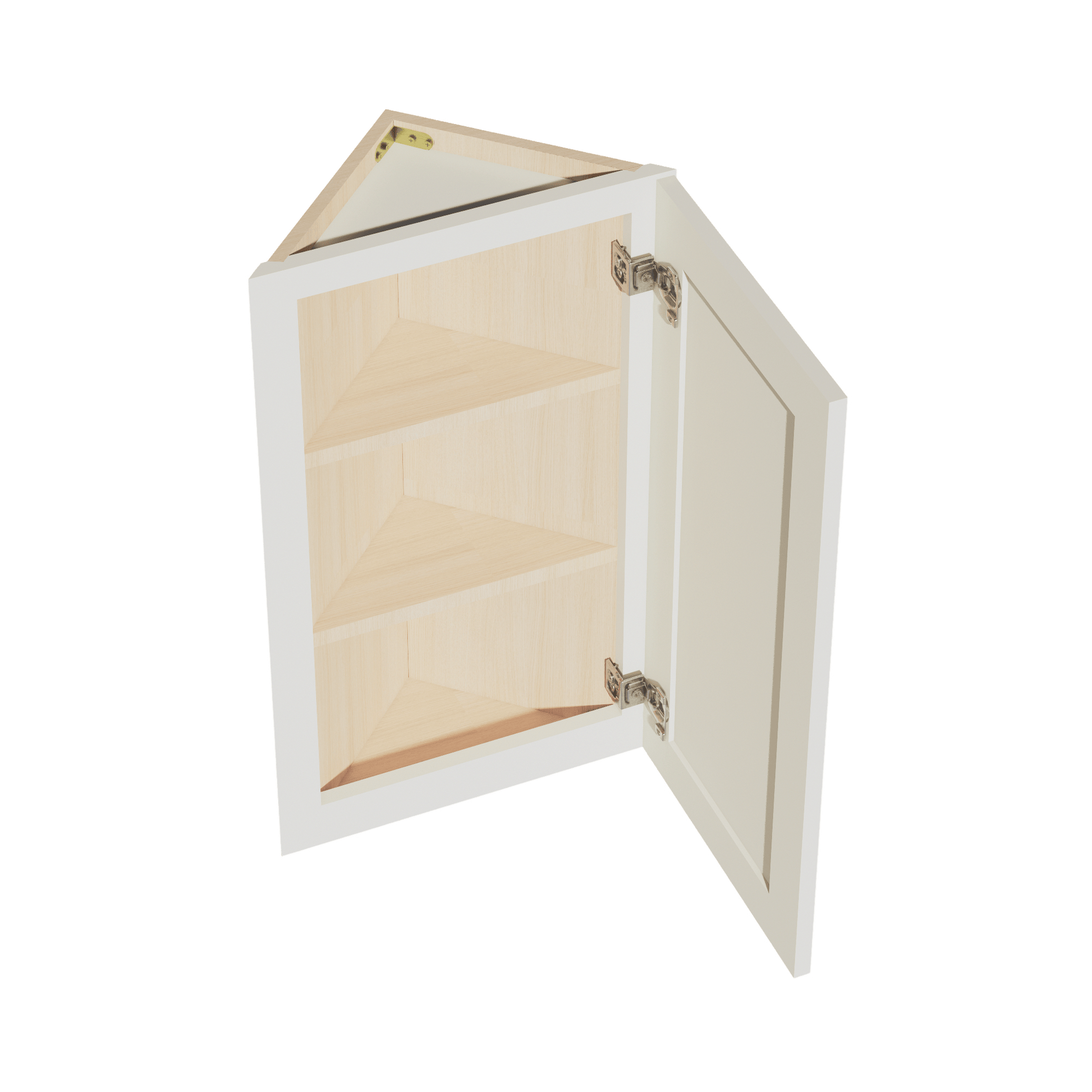 TW - WAE1230: Creamy White Shaker 12"W x 30"H x 12"D 1 Door & 2 Shelves Wall Angle End Cabinet - NextCabinets