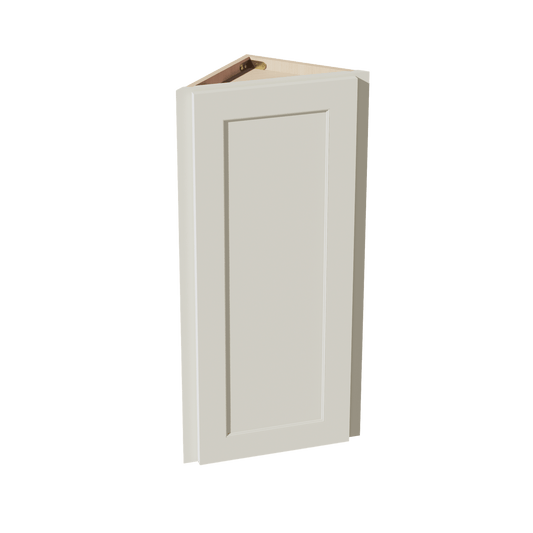 TW - WAE1236: Creamy White Shaker 12"W x 36"H x 12"D 1 Door & 2 Shelves Wall Angle End Cabinet - NextCabinets