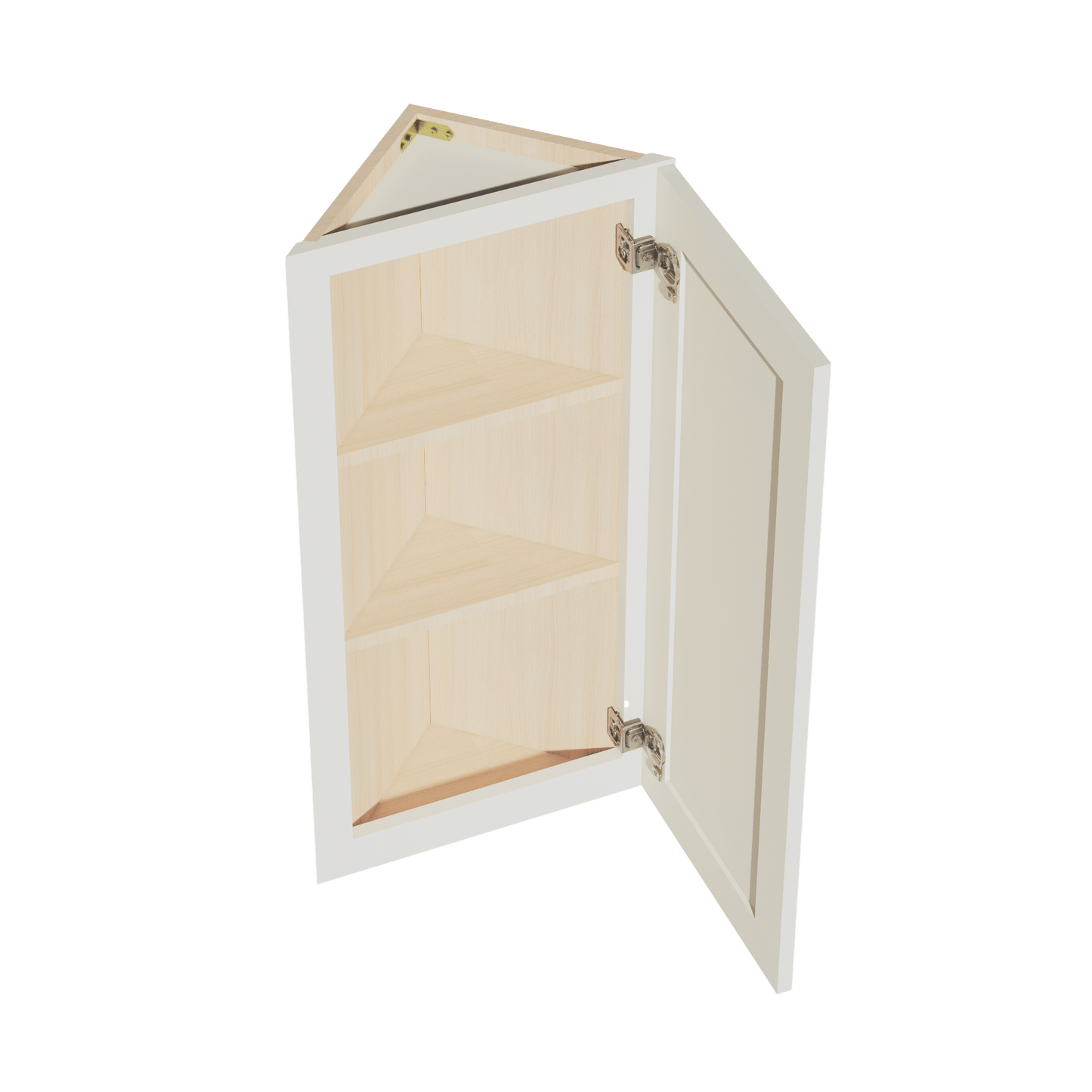 TW - WAE1236: Creamy White Shaker 12"W x 36"H x 12"D 1 Door & 2 Shelves Wall Angle End Cabinet - NextCabinets