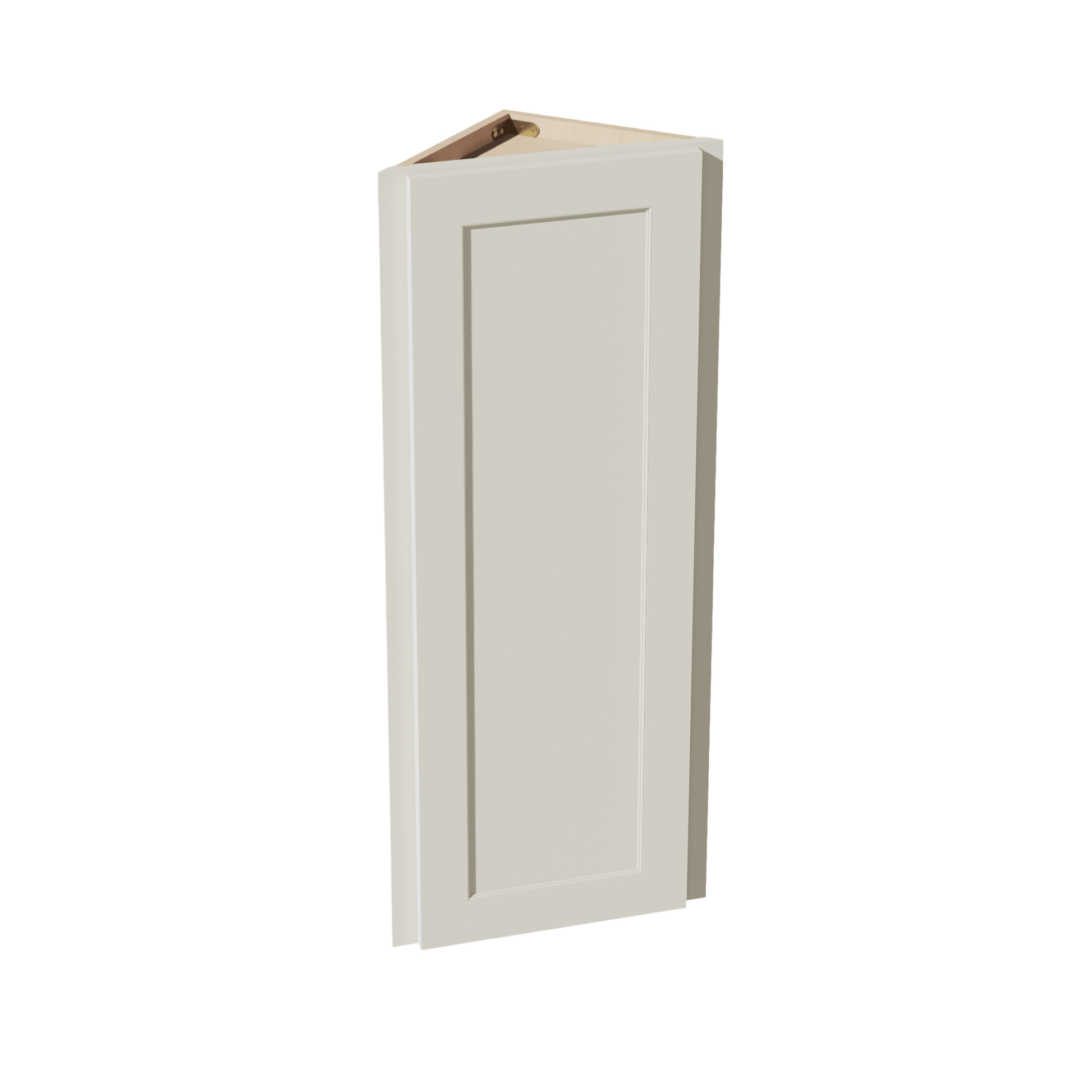 TW - WAE1242: Creamy White Shaker 12"W x 42"H x 12"D 1 Door & 3 Shelves Wall Angle End Cabinet - NextCabinets