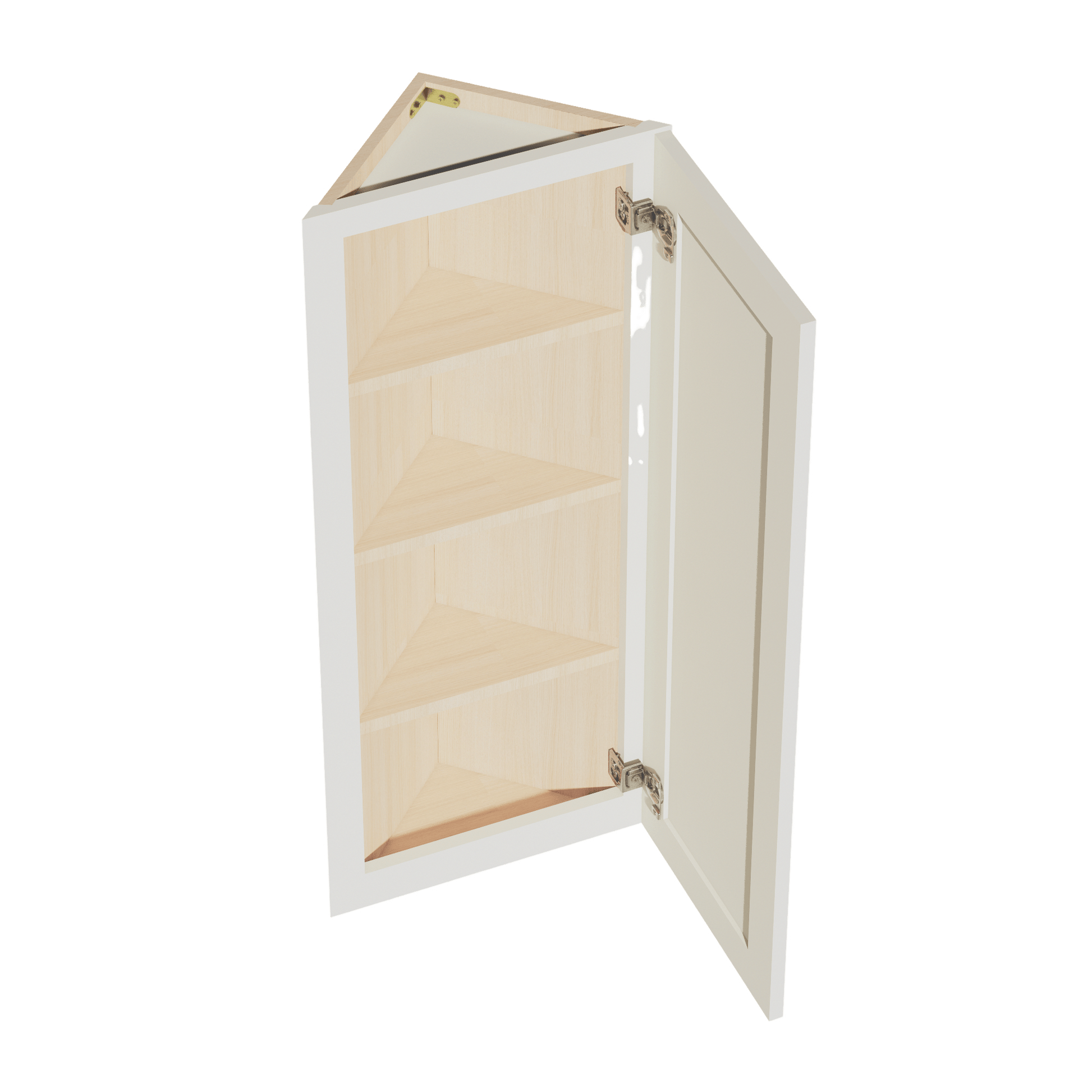 TW - WAE1242: Creamy White Shaker 12"W x 42"H x 12"D 1 Door & 3 Shelves Wall Angle End Cabinet - NextCabinets