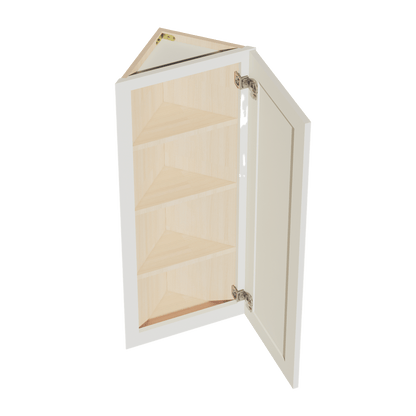 TW - WAE1242: Creamy White Shaker 12"W x 42"H x 12"D 1 Door & 3 Shelves Wall Angle End Cabinet - NextCabinets