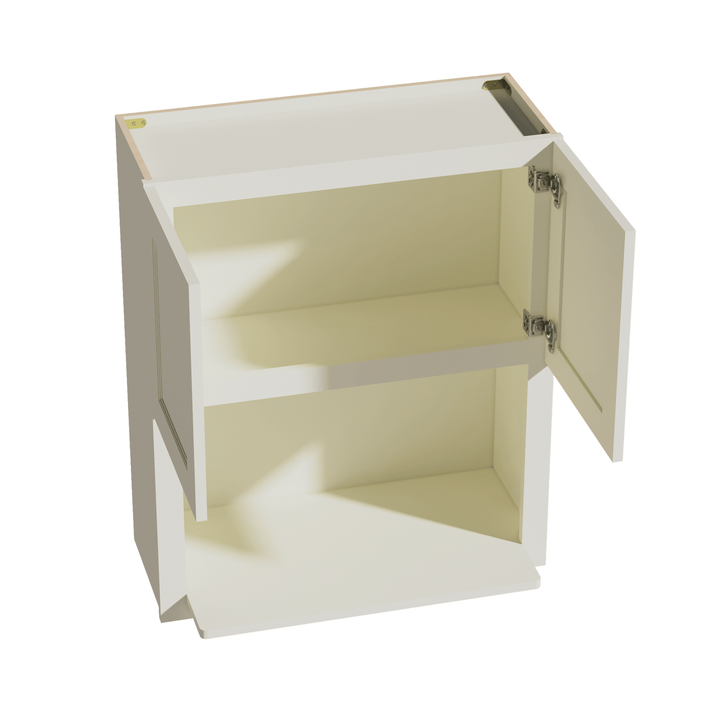 TW - WM3036: Creamy White Shaker 30"W x 36"H 2 Doors Wall Built - in Microwave Cabinets - NextCabinets