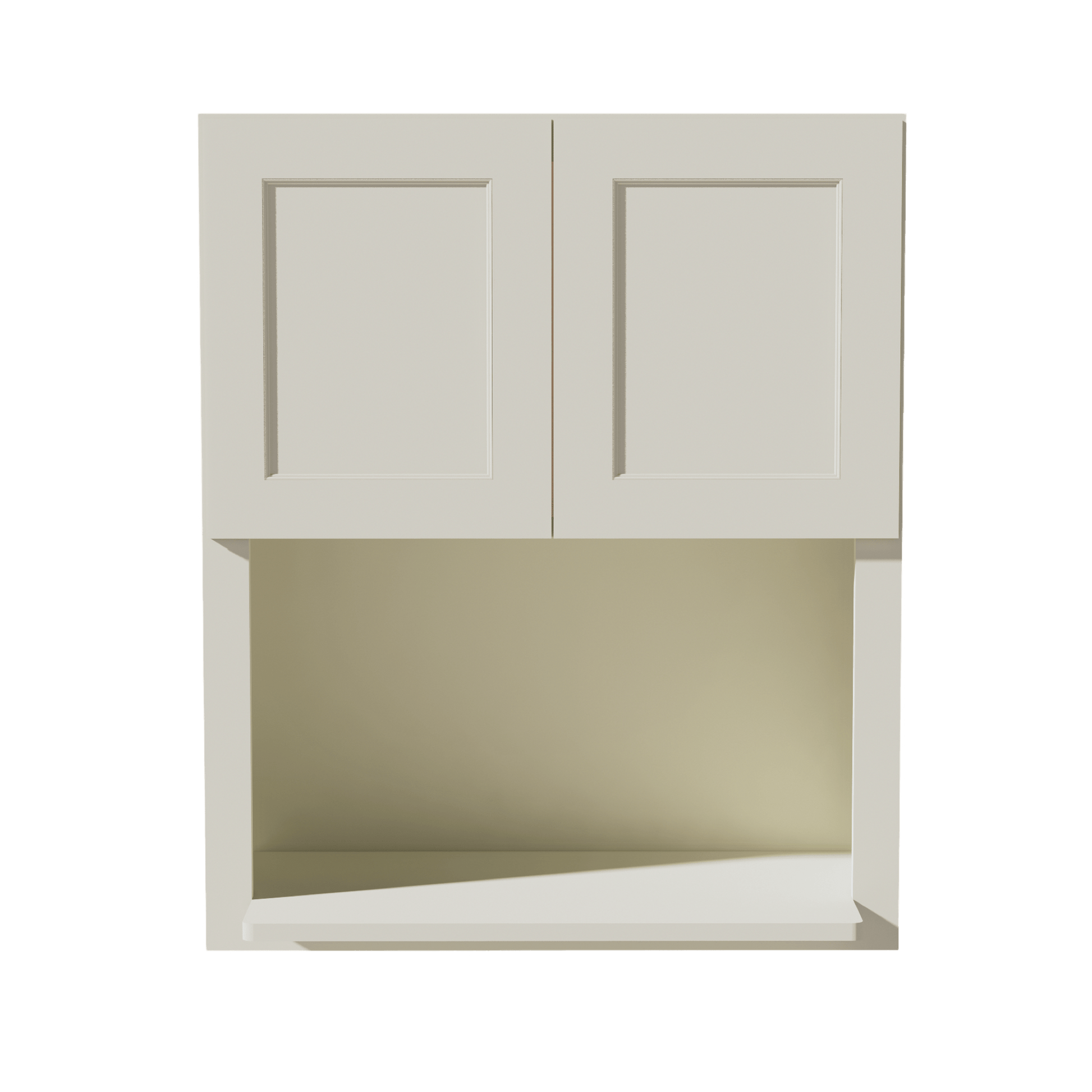 TW - WM3036: Creamy White Shaker 30"W x 36"H 2 Doors Wall Built - in Microwave Cabinets - NextCabinets