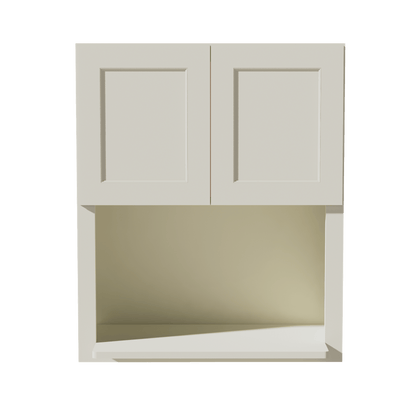 TW - WM3036: Creamy White Shaker 30"W x 36"H 2 Doors Wall Built - in Microwave Cabinets - NextCabinets
