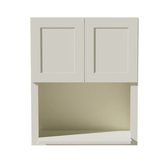 TW - WM3036: Creamy White Shaker 30"W x 36"H 2 Doors Wall Built - in Microwave Cabinets - NextCabinets