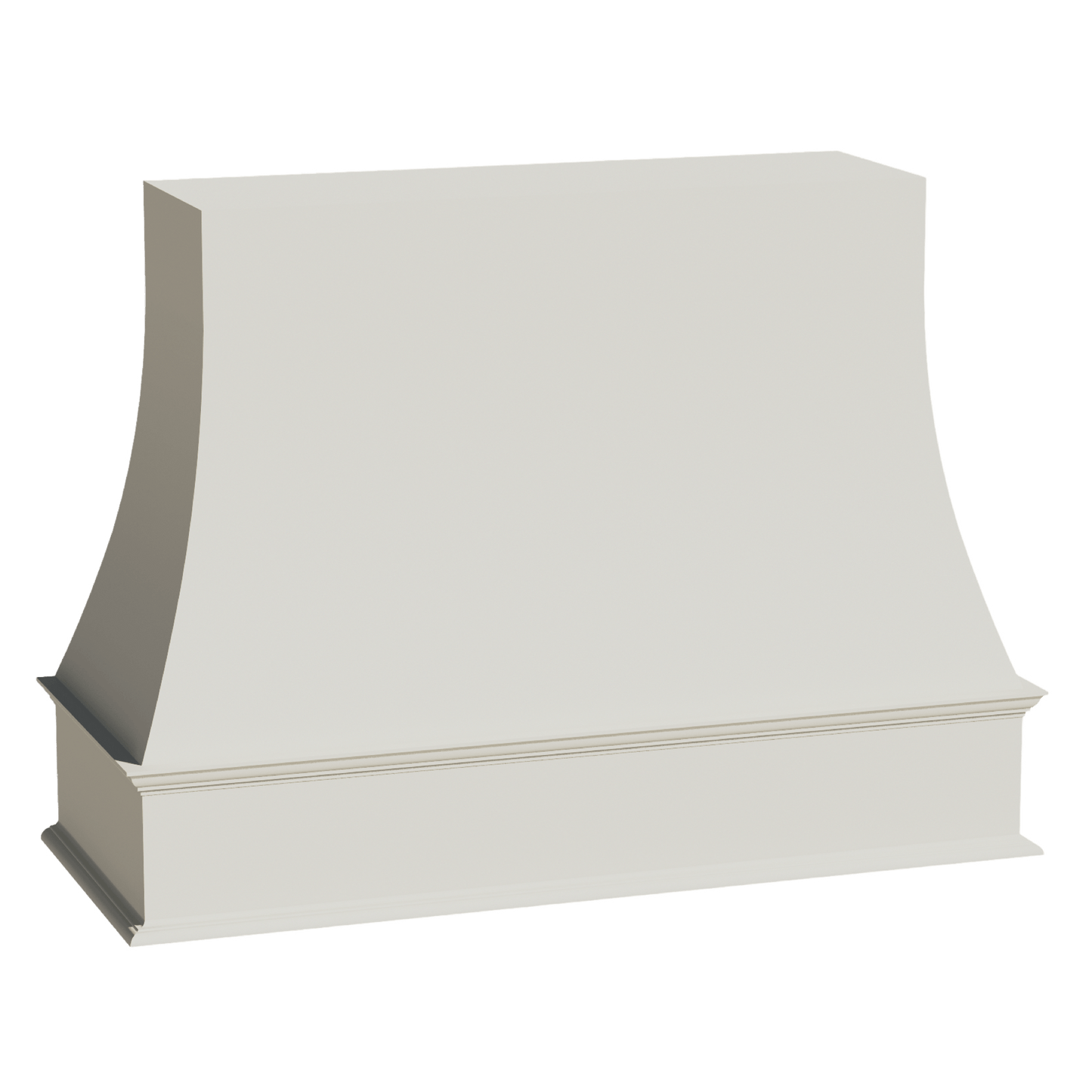 TW - WRH3648: Creamy White Shaker 36"W x 48"H Wood Wall Mounted Range Hoods - NextCabinets