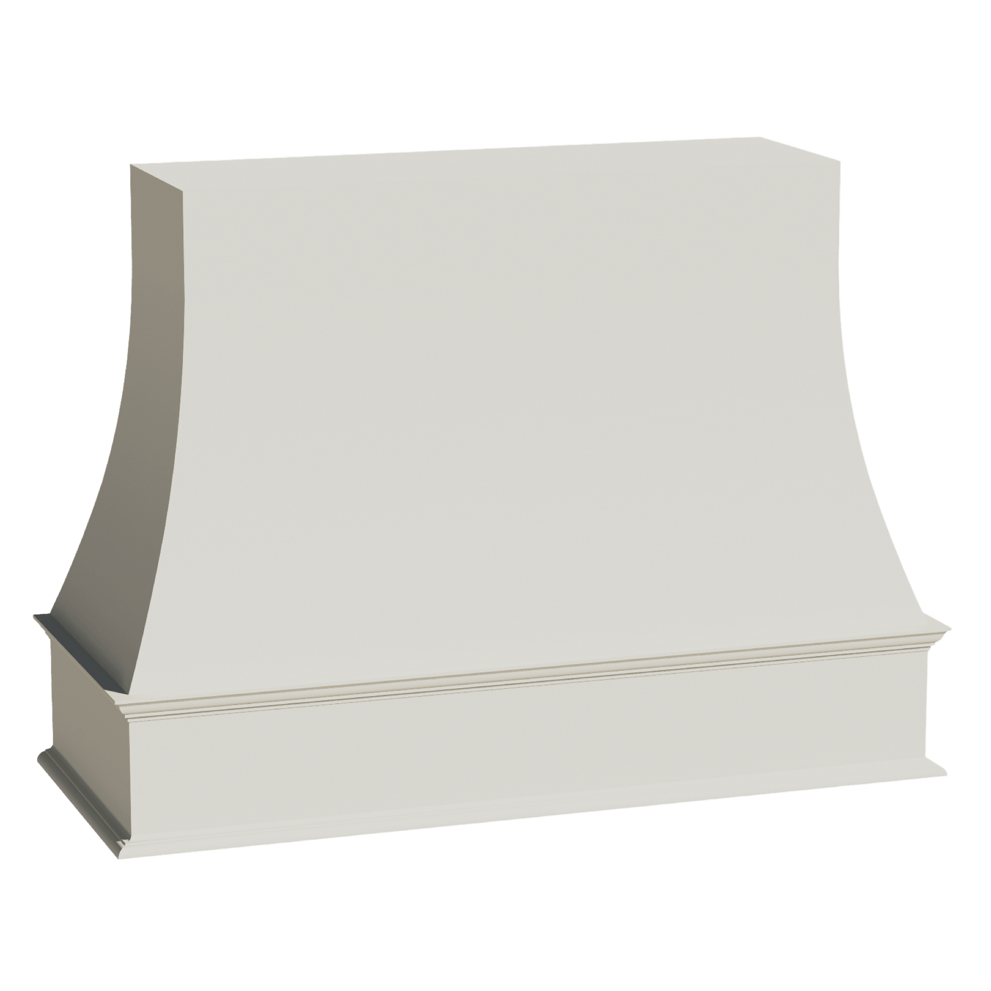 TW - WRH3648: Creamy White Shaker 36"W x 48"H Wood Wall Mounted Range Hoods - NextCabinets