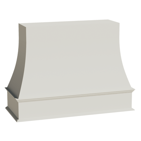 TW - WRH3648: Creamy White Shaker 36"W x 48"H Wood Wall Mounted Range Hoods - NextCabinets