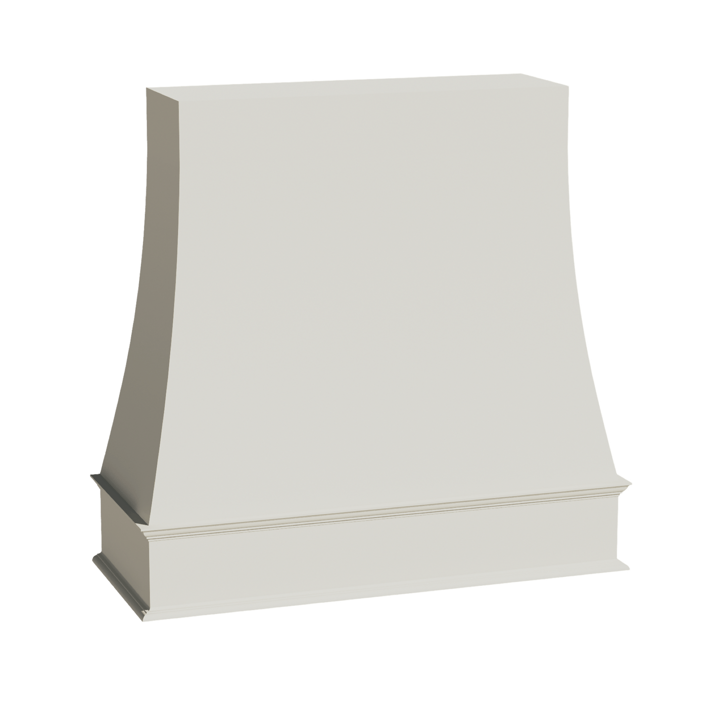 TW - WRH4848: Creamy White Shaker 48"W x 48"H Wood Wall Mounted Range Hoods - NextCabinets