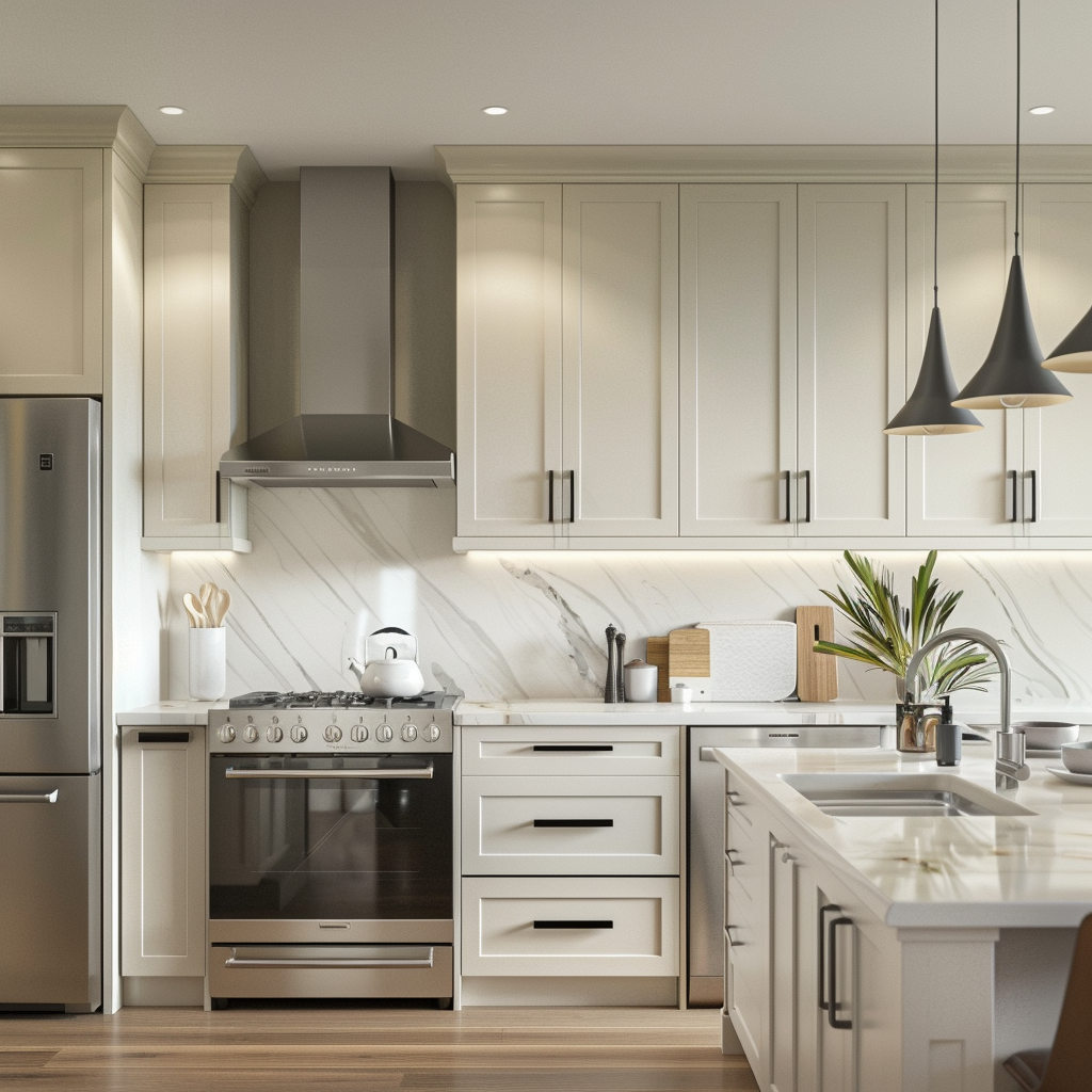 Ivory White Shaker 10x10 RTA Cabinets