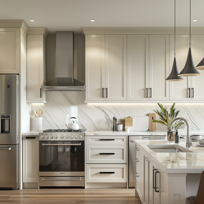 Ivory White Shaker 10x10 RTA Cabinets